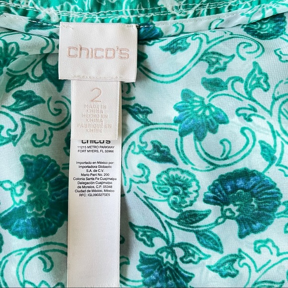 CHICO’S Floral Print Wide Sleeve Too - Picture 4 of 4